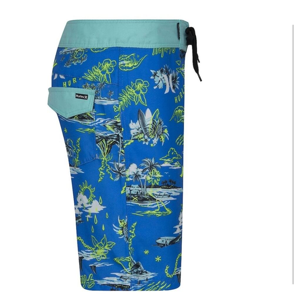 NWT Hurley Boy's Doodle Island Board Shorts Size 20 Swim Beach Travel Vacation - Picture 4 of 7